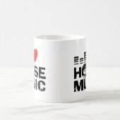 私はハウスミュージックが大好き コーヒーマグカップ (中央)