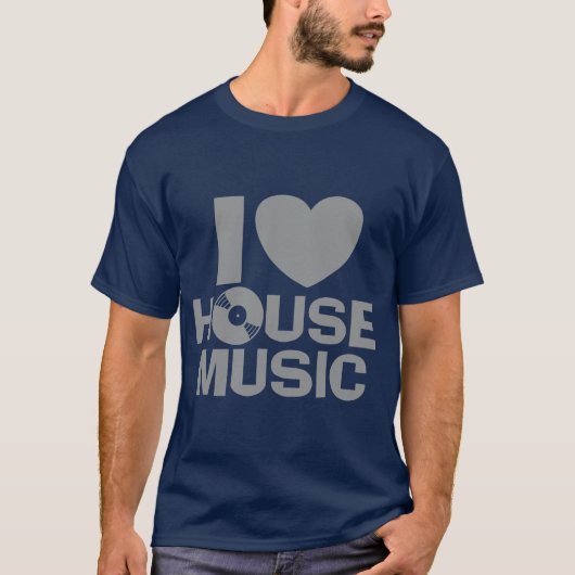 私はハウスミュージックが大好き Tシャツ (正面)
