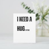 私はハグの巨大なタトゥーワードツイストよくはしゃぐが必要 ポストカード (スタンド正面)