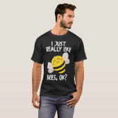 私はハチが大好き Tシャツ (正面フル)