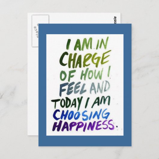 私はハッピーポストカードの感じ担当である ポストカード (正面/裏面)