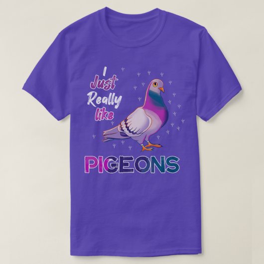 私はハトがとても好きだ Tシャツ (デザイン正面)