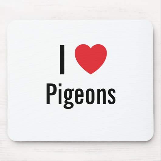 私はハトが大好き マウスパッド (正面)