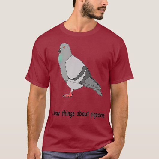 私はハトについて知っている Tシャツ (正面)