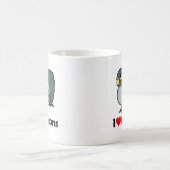 私はハトを愛します コーヒーマグカップ (中央)