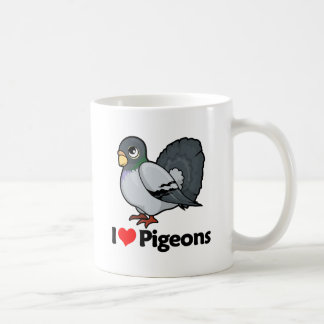 私はハトを愛します コーヒーマグカップ