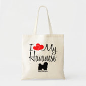 私はハバナ犬のトートバッグが大好き トートバッグ (正面)