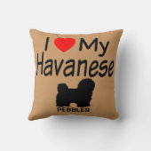 私はハバニーズの犬が大好きだ クッション (裏面)