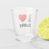 私はハビーが大好きだ。 ショットグラス (裏面)