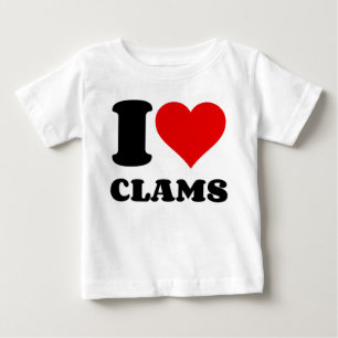 私はハマグリが大好きです。 ベビーTシャツ
