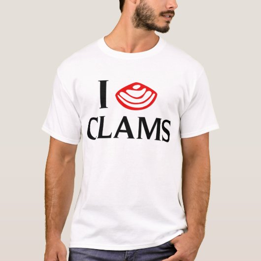 私はハマグリを愛します Tシャツ (正面)