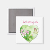 私はハミングバードが大好き、バードコレクション マグネット (正面/裏面)