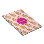 私はハムスターのピンクのハムスターパターンを愛します ノートブック (右側)