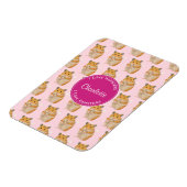 私はハムスターのピンクのハムスターパターンを愛します マグネット (左側)