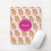 私はハムスターピンクハムスターパターンが大好き マウスパッド (マウス)