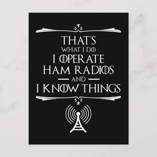 私はハムラジオを操作し、私は知っている ポストカード (正面)