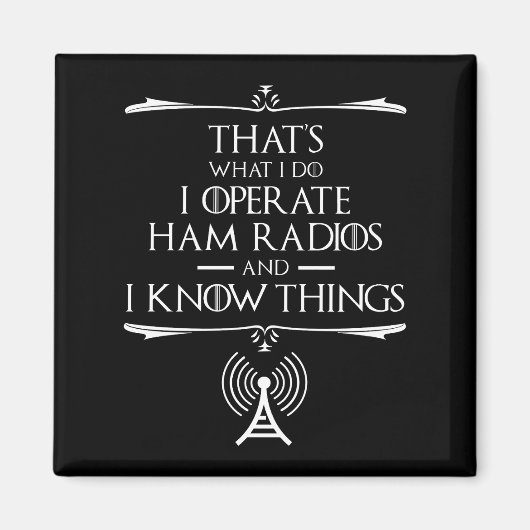 私はハムラジオを操作し、私は知っている マグネット (正面)