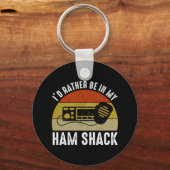 私はハム・シャックの中にいるほうがましだ キーホルダー (正面)