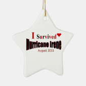 私はハリケーンのアイリーンのオーナメントを生き延びました セラミックオーナメント (右)