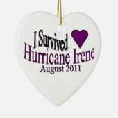 私はハリケーンのアイリーンのオーナメントを生き延びました セラミックオーナメント (右)
