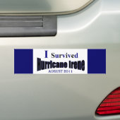 私はハリケーンのアイリーンのバンパーステッカーを生き延びました バンパーステッカー (車上)