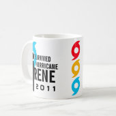 私はハリケーンのアイリーンのマグを生き延びました コーヒーマグカップ (正面左)