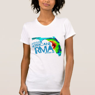 私はハリケーンのイルマの女性のTシャツを生き延びました Tシャツ