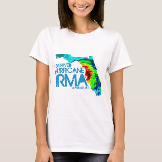私はハリケーンのイルマの女性のTシャツを生き延びました Tシャツ