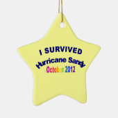 私はハリケーンのサンディのオーナメントを生き延びました セラミックオーナメント (右)