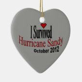 私はハリケーンのサンディのオーナメントを生き延びました セラミックオーナメント (右)