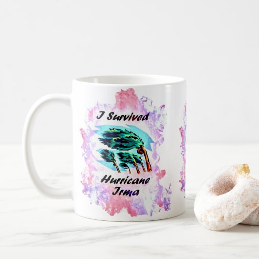 私はハリケーンイルマを生き延びました コーヒーマグカップ (ドーナツ)