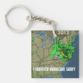 私はハリケーンサンディを生き延びました キーホルダー (正面)