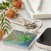 私はハリケーンサンディを生き延びました キーホルダー (正面右)