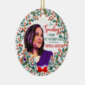 私はハリス話副大統領選です セラミックオーナメント (右)