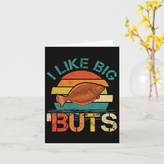 私はハリバイの魚釣り・フィッシャーのために大きなブツが好き カード (黄色い花)