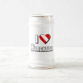 私はハルガダダイビングが大好き ビールジョッキ (中央)