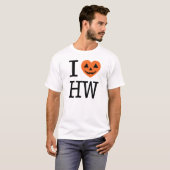 私はハロウィンのワイシャツを愛します Tシャツ (正面フル)