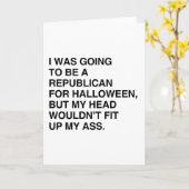 私はハロウィンの共和党員であることを行っていました カード (黄色い花)