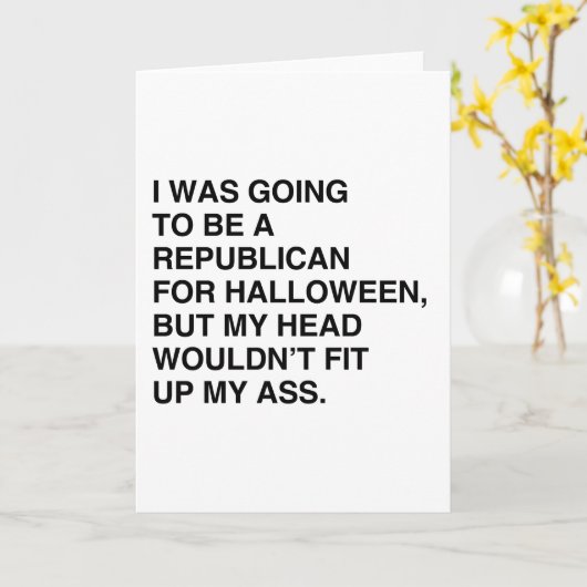 私はハロウィンの共和党員であることを行っていました カード (黄色い花)
