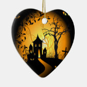私はハロウィンを愛します セラミックオーナメント (右)