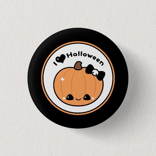 私はハロウィンを愛します 缶バッジ (正面)