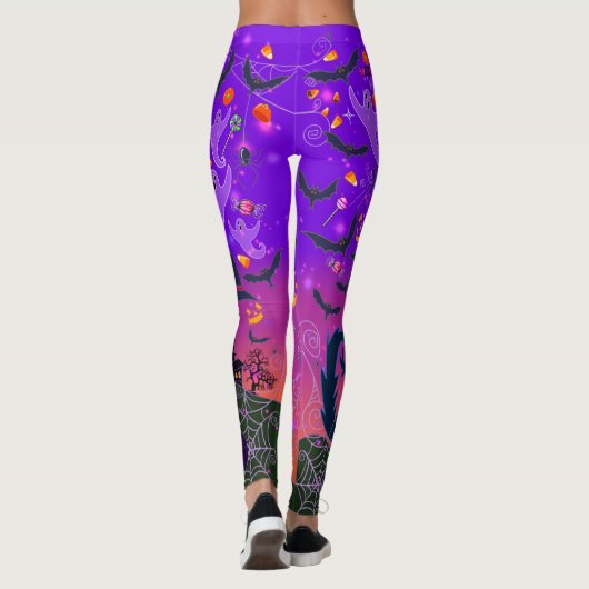 私はハロウィンウィッチ紫不気味のレギンスが大好き レギンス (裏面)