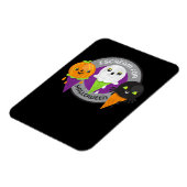 私はハロウィンカボチャのスパイダー幽霊のために叫ぶ マグネット (左側)