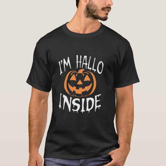 私はハロウィーンおもしろいのパンプク内の死んだ中にハロ Tシャツ (正面)