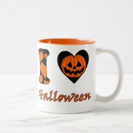 私はハロウィーンが大好きだ ツートーンマグカップ