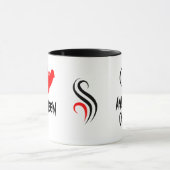 私はハロウィーンとブラックコーヒーが大好きおもしろいカスタム マグカップ (中央)