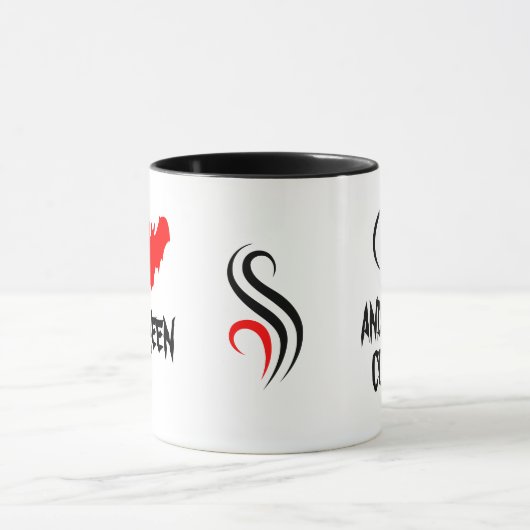 私はハロウィーンとブラックコーヒーが大好きおもしろいカスタム マグカップ (中央)