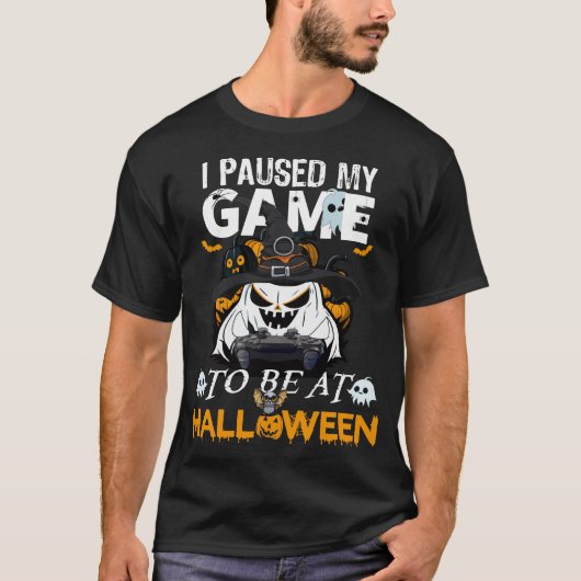 私はハロウィーンに行くためにゲームを中断した Tシャツ (正面)