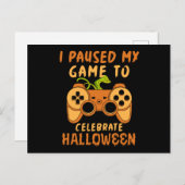 私はハロウィーンのためにゲームを祝中断した ポストカード (正面/裏面)