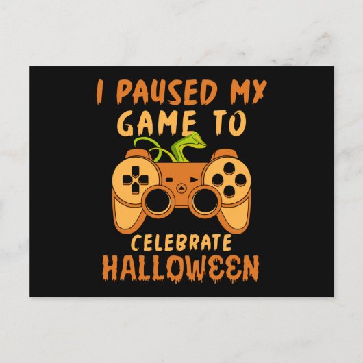 私はハロウィーンのためにゲームを祝中断した ポストカード (正面)
